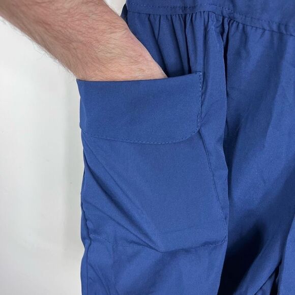 High Waist Nylon Front Pocket Mom Shorts - Picture 2 of 10